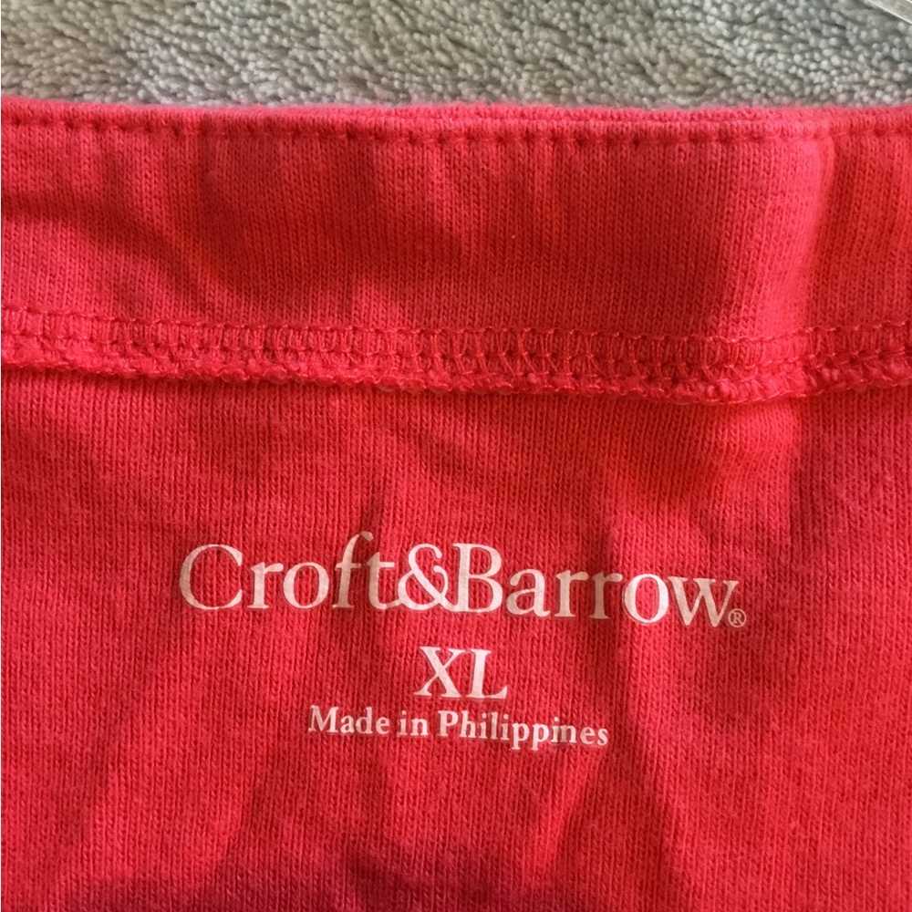 Croft & Barrow T-shirt, boat neck size XL, 100% cotton. Half sleeve. - Picture 4 of 7